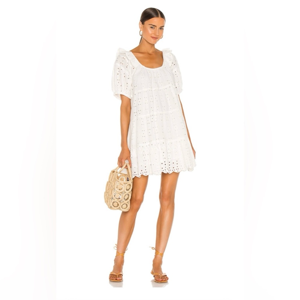 Cleobella Ferris Mini Dress in Ivory